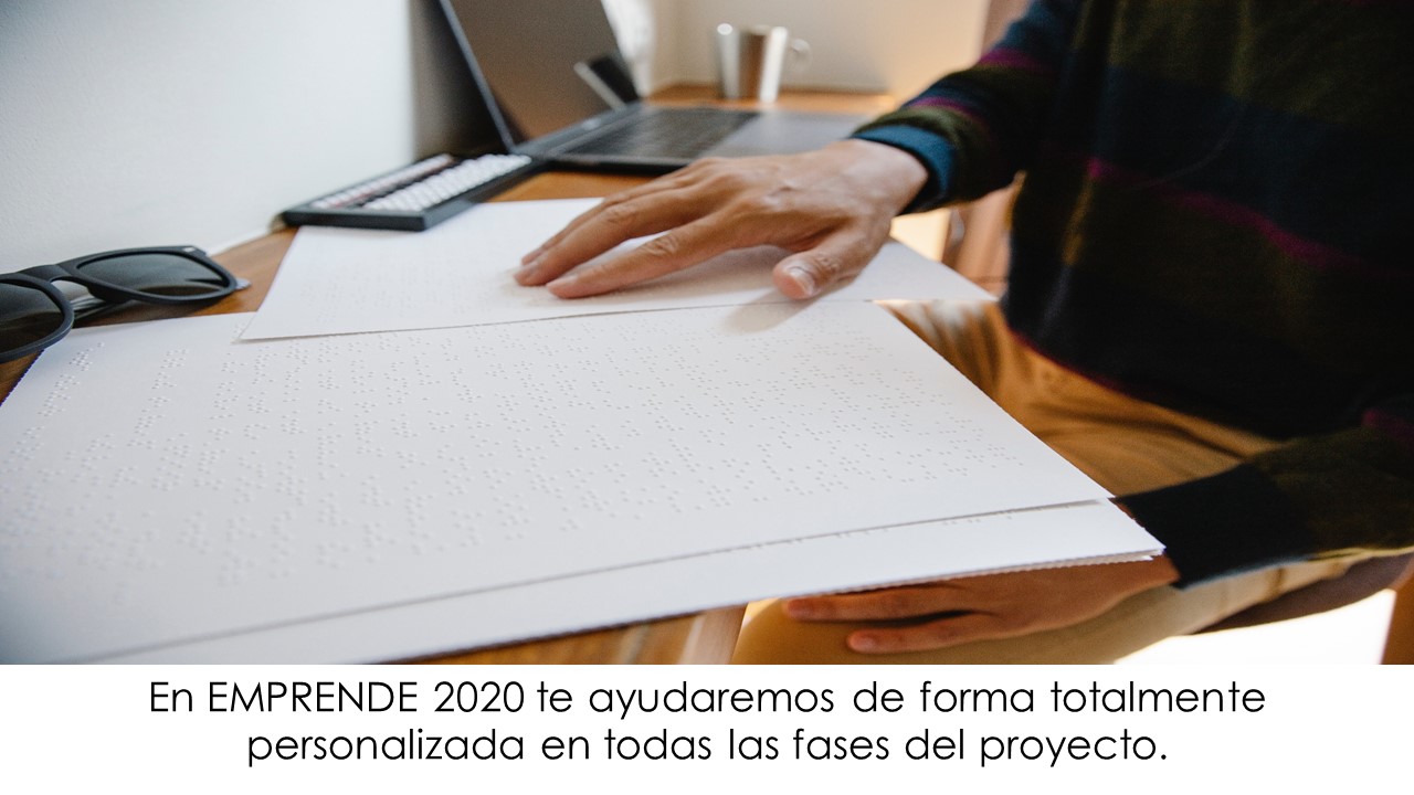 En EMPRENDE 2020 te ayudaremos de forma totalmente personalizada en todas las fases del proyecto