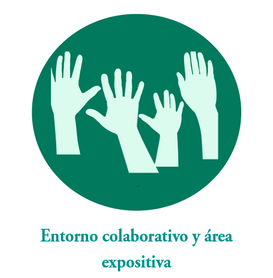 Entorno expositivo y área colaborativa